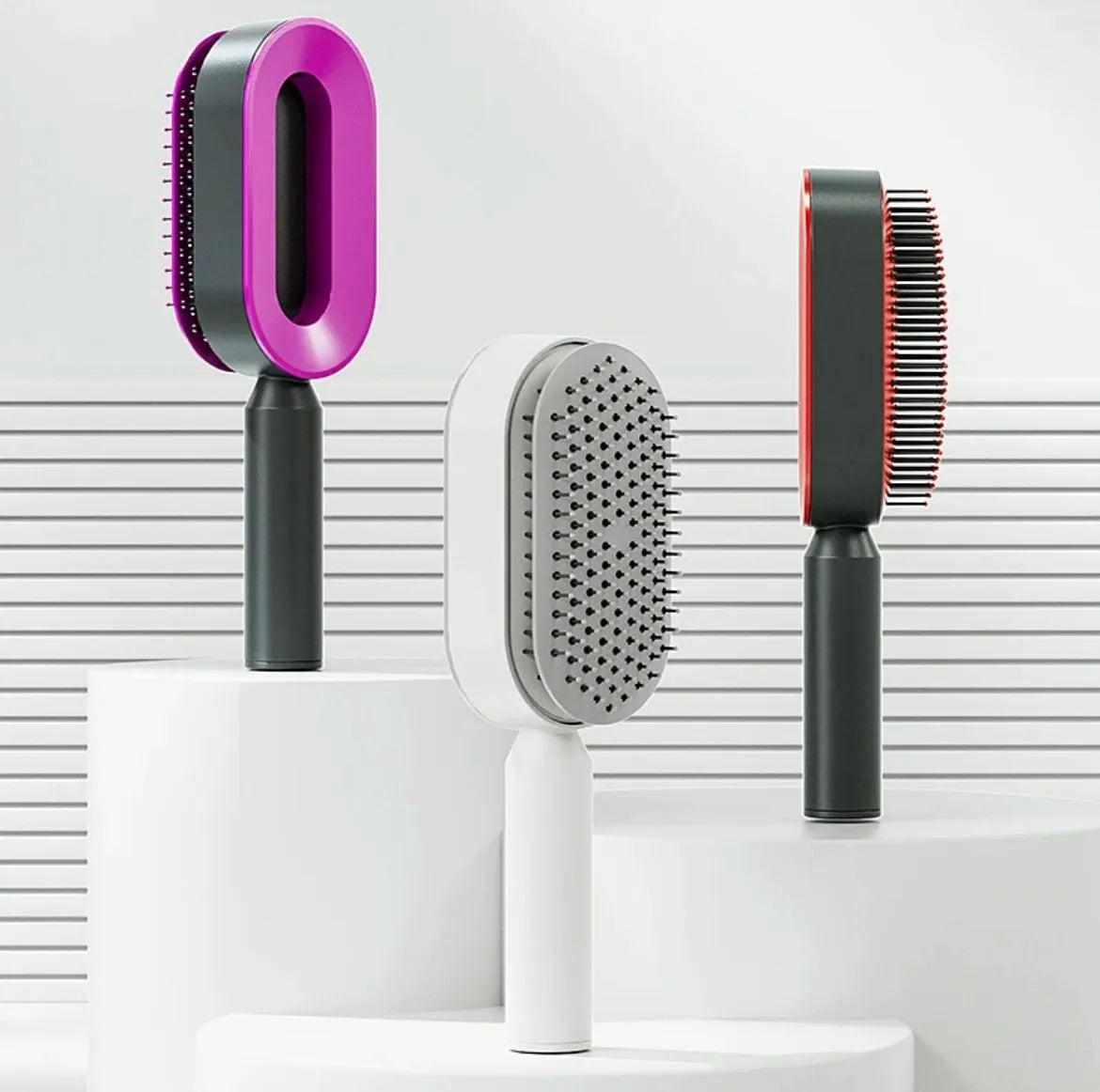 Automatic Cleaning Hairbrush