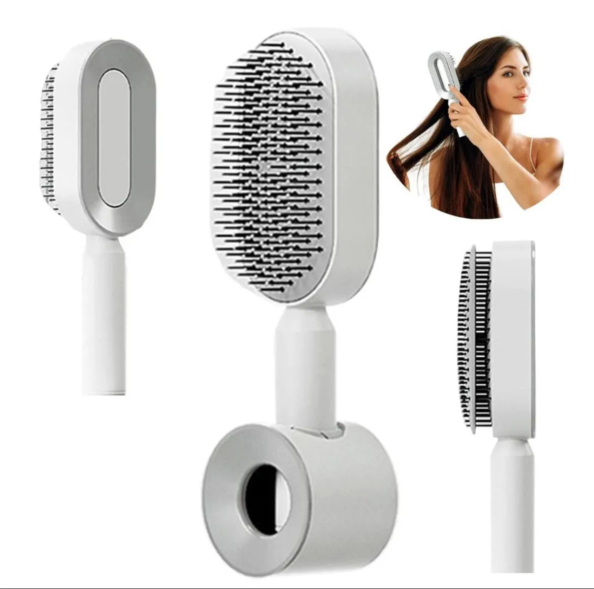 Automatic Cleaning Hairbrush