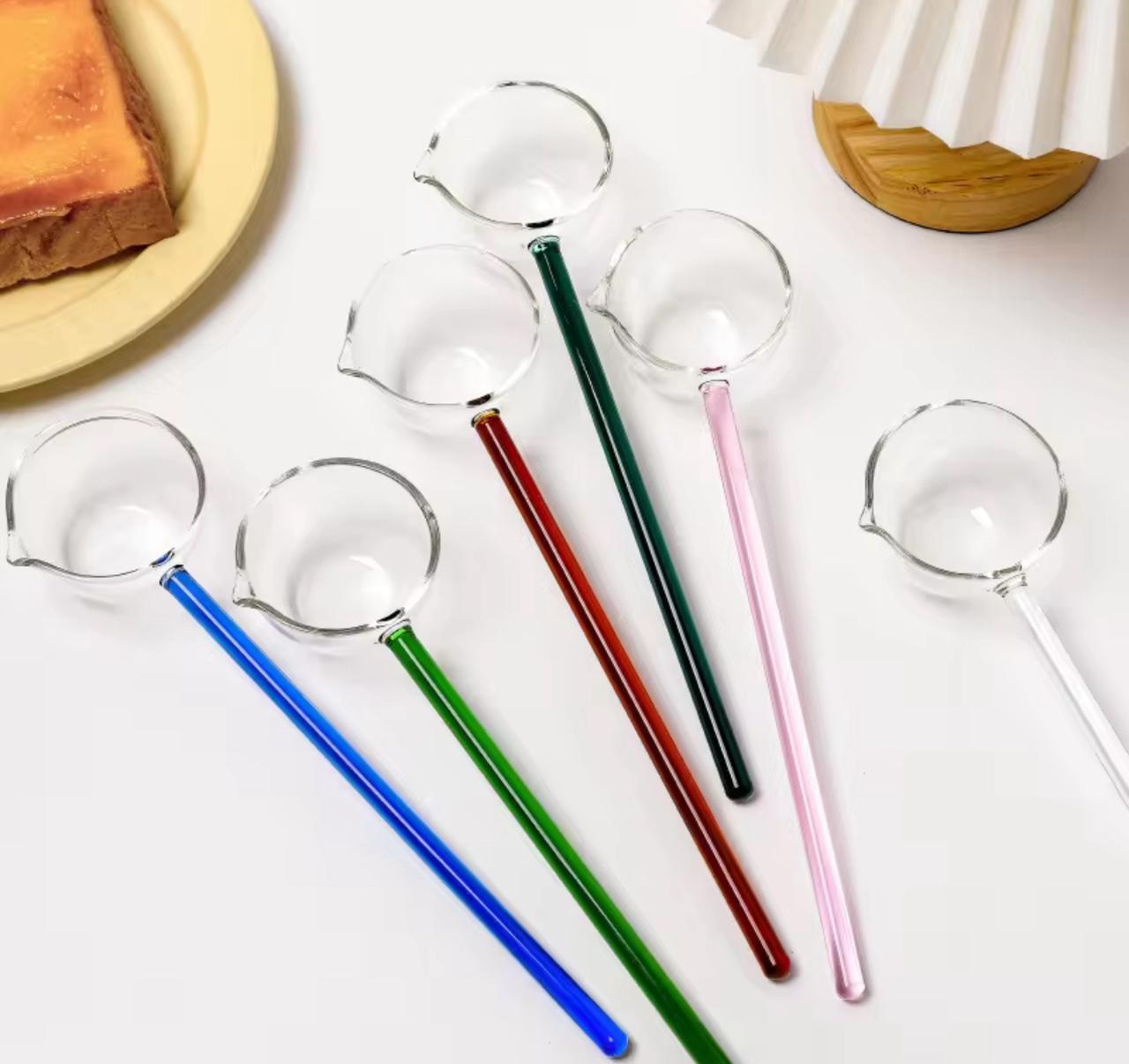 Glass Spoon with Ling Handle